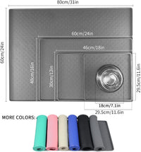 Pet Placemat for Dog and Cat - 31.5"L x 23.6"W / Grey - image 2