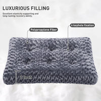 KSIIA Washable Dog Bed Medium Size Dog Crate Bed Plush Pet Mat - Dark Grey / 17.0"L x 12.0"W x 2.0"Th - image 2