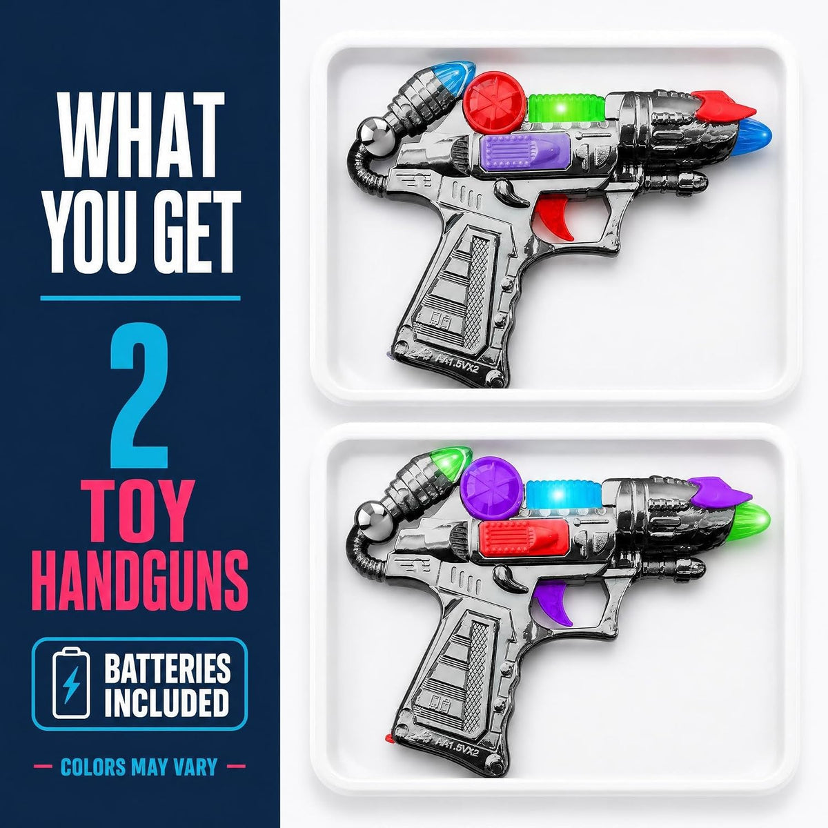 ArtCreativity Ranger Light Up Toy Gun Set of 2 with Flashing Lights - image 3
