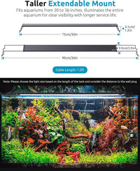 SEAOURA LED Aquarium Light with 24/7 Timer for 18-24in Fish Tank – Essentials for Fish - For 30-36in Tank - image 4