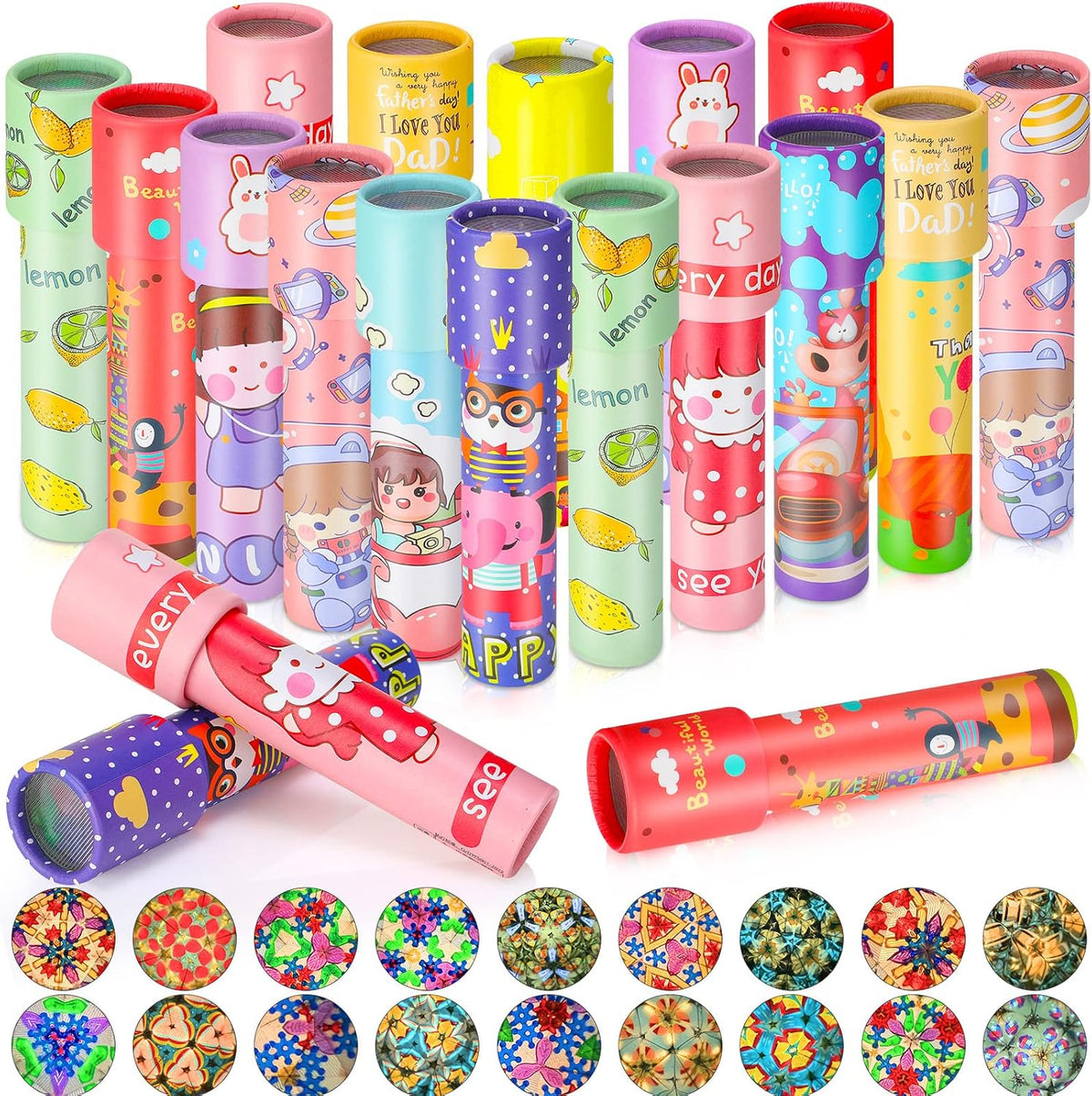 Chivao 20 Pcs Classic Kaleidoscopes Educational Toys for Party Favors - Cute Style