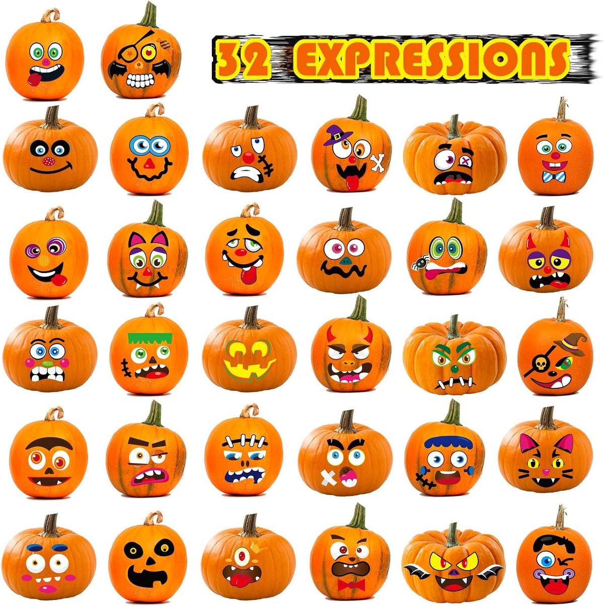 60 Pack Large Pumpkin Stickers - style 3 - image 3