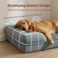Comfort Expression Waterproof Orthopedic Dog Bed for Extra Large Dogs – Essentials for Dogs - 42.0"L x 30.0"W x 8.5"Th / Grey - image 3