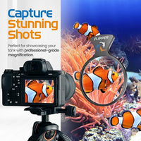 FL!PPER Flipper DeepSee Viewer 3" Nano - Coral and Fish Magnifier for Reef Tank and Freshwater Aquarium Photography and Videography - Magnetic Magnifying Glass