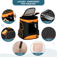 Petsfit Dog and Cat Backpack Carrier, Padded Waist Support - AOrange - image 4