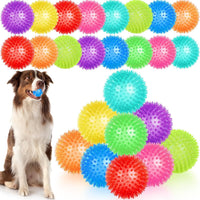 36 Pcs 2.5 in Squeaky Dog Toy Balls Spiky Dog Balls Chew Toy - 3.5in / Standard – 18 Pcs