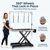 Professional Electric Dog Grooming Table, Heavy Duty - BLACK / 49" - image 4