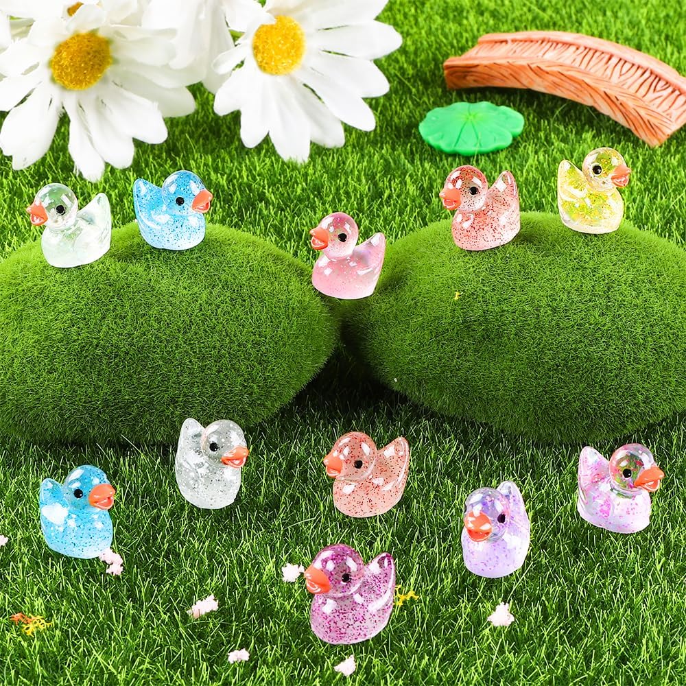 DULEFUN 150 mini resin animal and duck figurines in bright colors - view 24