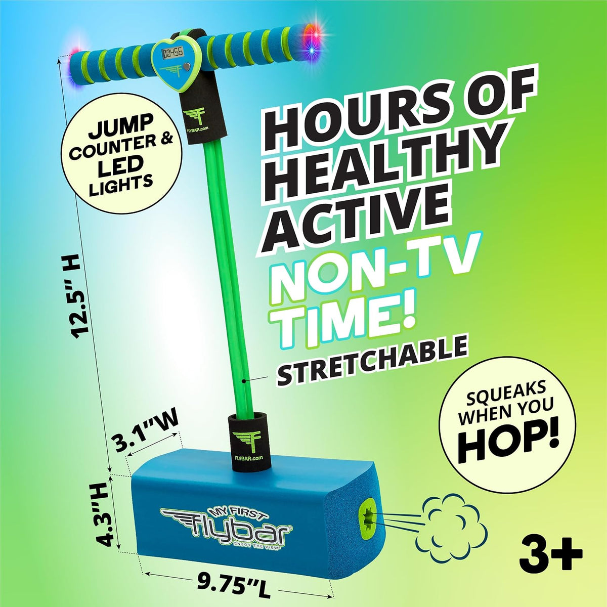 Flybar My First Foam Pogo Jumper for Kids Fun and Safe Pogo Stick - Blue Led - image 4