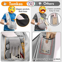 Tomkas Dog Sling Carrier for Small Dogs Puppy Carrier for Small Dogs (Grey, for Pets Weight 2-7 lbs)