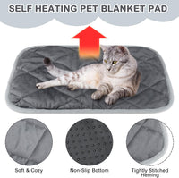 4 Pack Self Heating Cat Pad Self Warming Dog Mat - 16 x 20 Inch / Gray - image 3