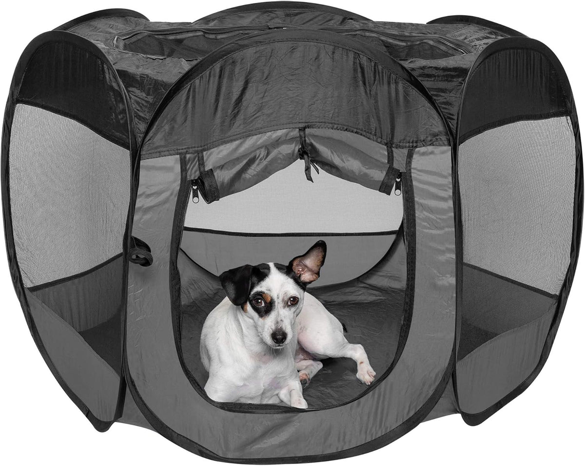 FurHaven Soft-Sided Dog & Cat Playpen - Gray / Medium