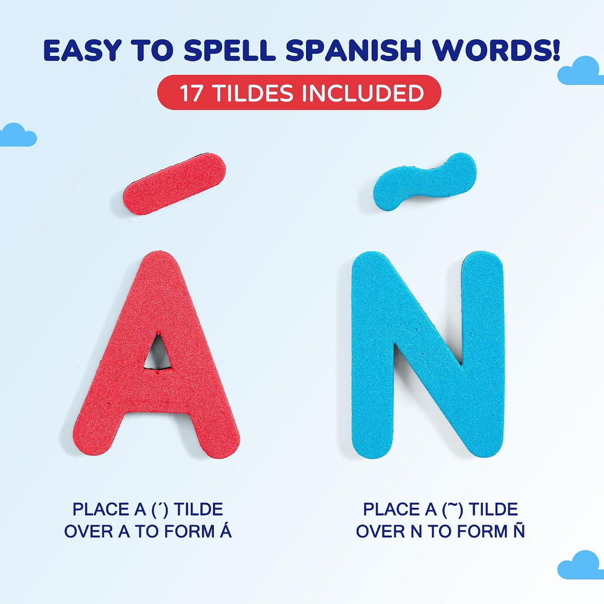 JoyCat 238 Pcs Magnetic Letters Kit with Double-Sided Board – Fun for Kids & Family - English & Spanish Letter Set - image 3