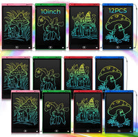 Tinlade 12 Pack LCD Writing Tablet for Kids - Pink, Green, Red, Blue / 10 Inch