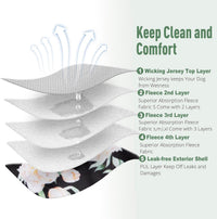 Washable reusable female dog diapers with snap buttons, 5-pack - view 3