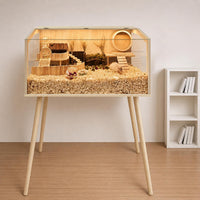 PROLEE Small Animal Cage, Hamster Cage Wooden Roof - 40.0"L x 20.0"W x 47.5"H / Window Roof - image 2