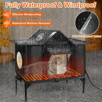 Outdoor Cat House Weatherproof, Heated Cat House - Large-24.8X14.9X17.2 In - image 3