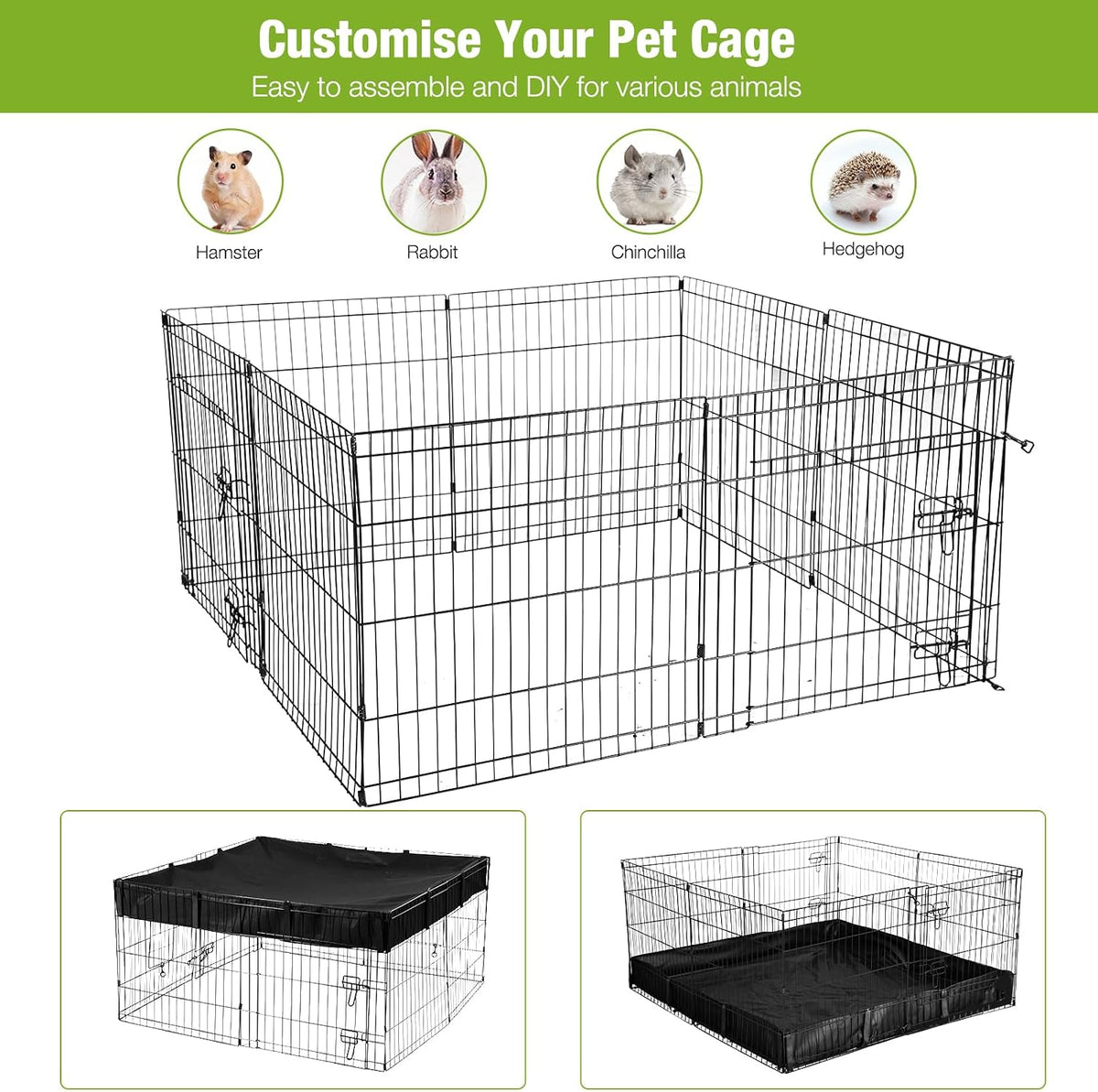 2-Story Wooden Rabbit Hutch with Chew-Proof Ramp - image 4