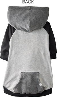 Rocky – The Orginal Lightweight Hooded TEE 100% Organic Cotton Dog Hoodie Pet Coat Sweater for Small, Medium, Large Dogs, Heather Gray Color Block, Small