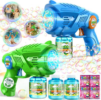Nicmore automatic bubble gun 2-pack for kids with bubble solution bottles - view 3
