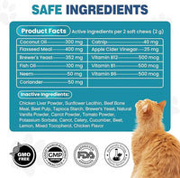 Chewable Flea Treatment for Cats Flea and Tick Prevention for Cats Chewables Fleas Chewables for Cat of All Breeds and Ages 300 Chewable Tablets