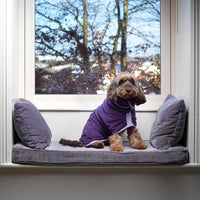 Lucky Pooch Dog Robe, Luxurious Dog Bathrobe - XL / Aubergine - image 3