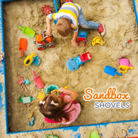 4E's Novelty 12 pack of 8 inch plastic sand shovels for kids in assorted colors - view 9