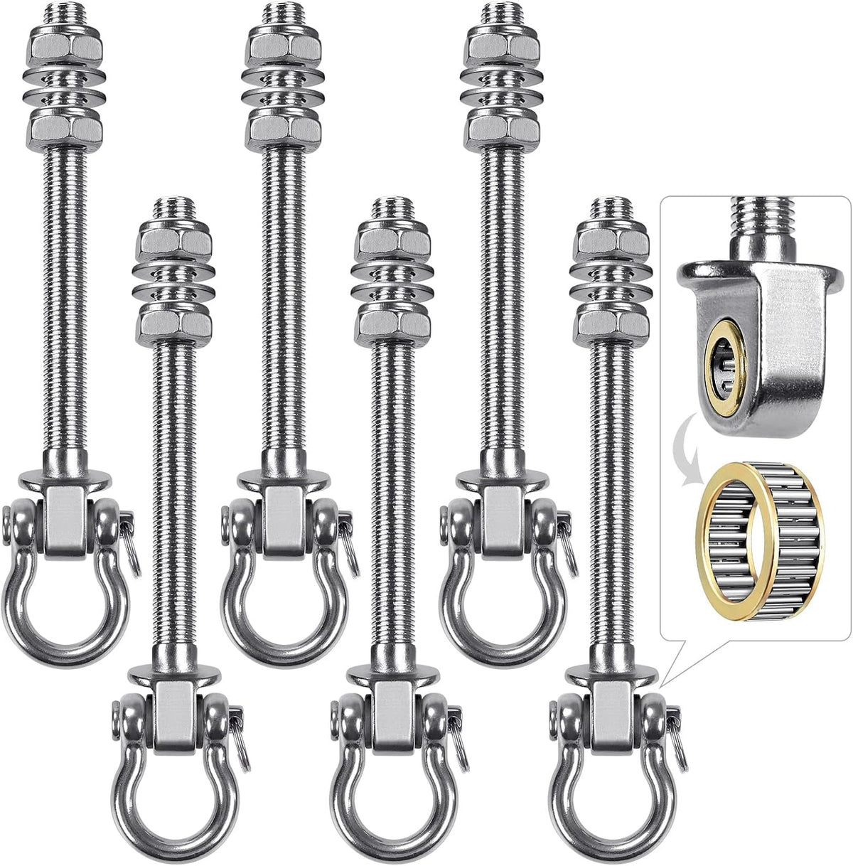 BeneLabel heavy duty stainless steel swing hangers with bearings, set of 2 - view 8