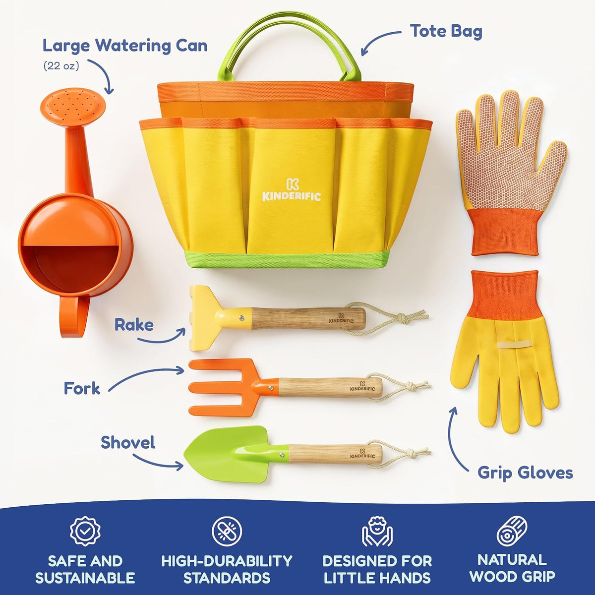 Gardening Set, Tool Kit, for Kids, STEM, Includes Tote Bag - Sunshine - image 3