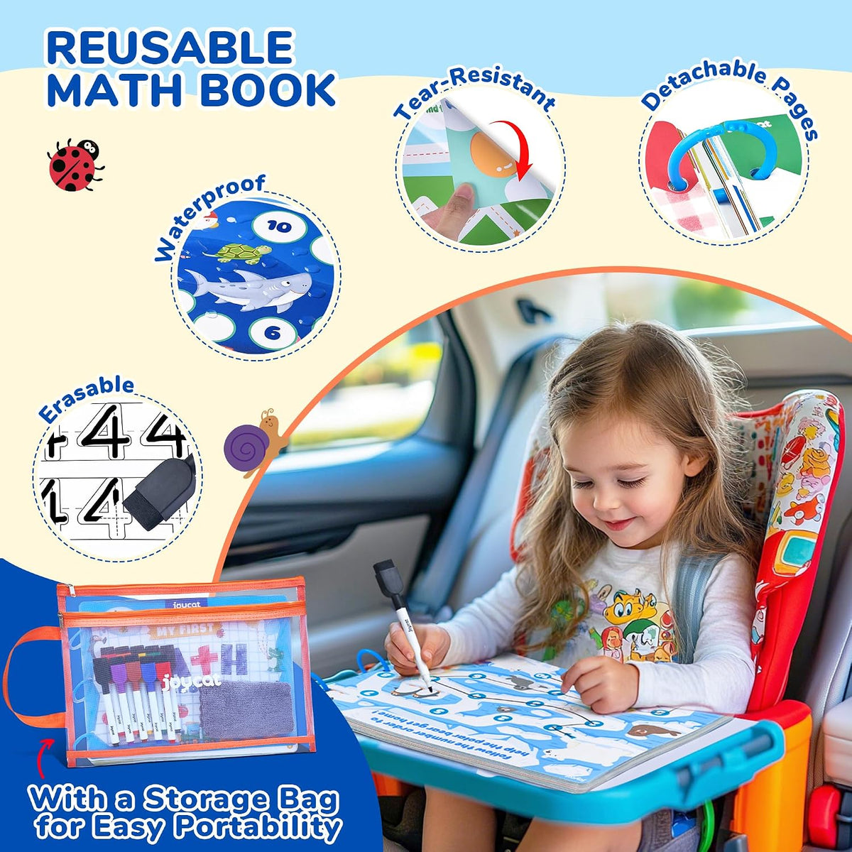 JoyCat seek and find activity book with dry erase markers, cloth and storage bag - view 8