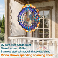 Rooster Metal Wind Spinners - Rooster / 12 Inch - image 2