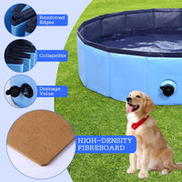 Foldable Dog Pool, Portable Pet Bath Tub and Kiddie Swimming Pool – Essentials for Dogs - 32"-S / Blue - image 2
