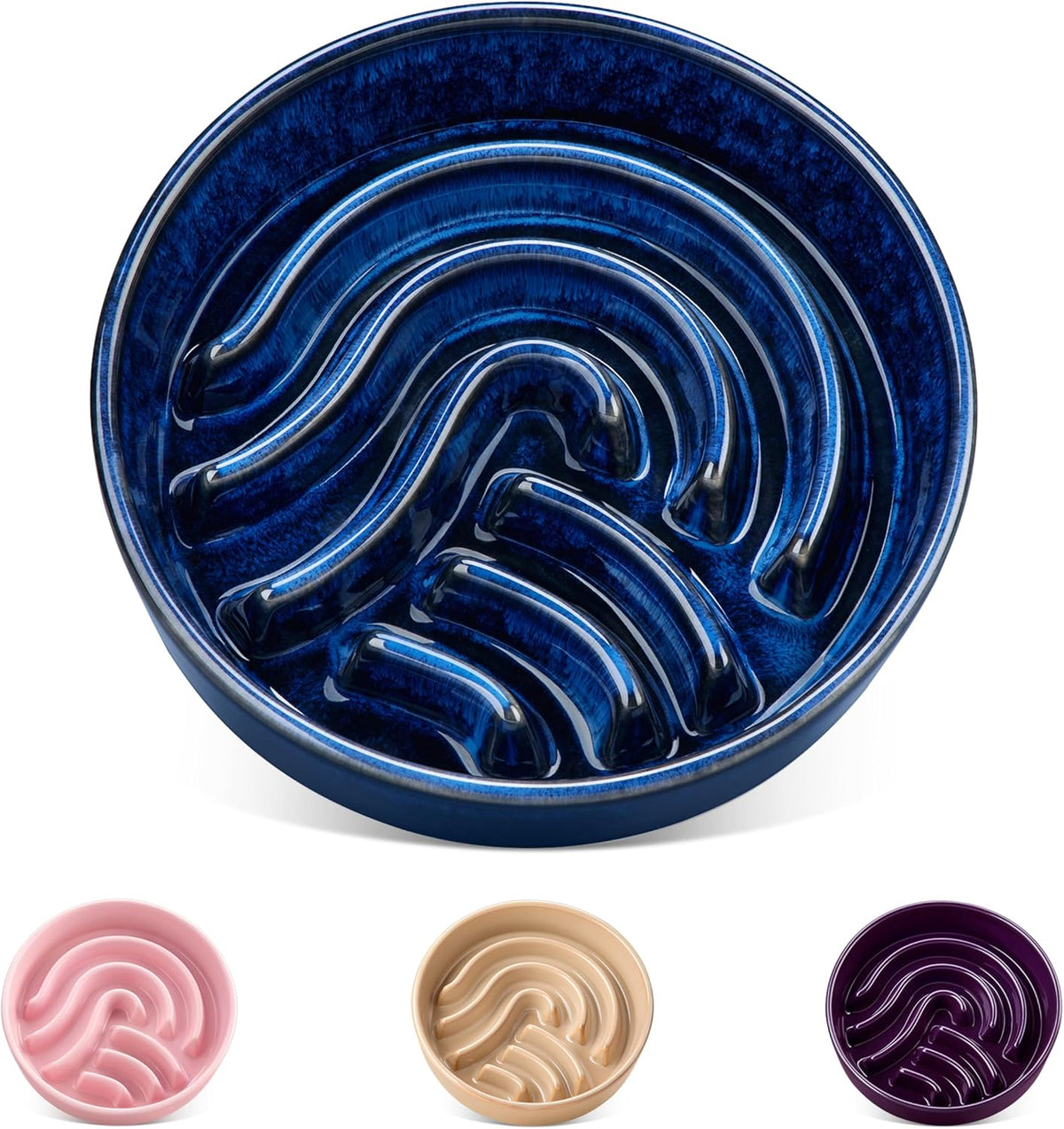 vancasso Slow Feeder Dog Bowl - Blue / 0.6 Cups