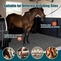 LILXIU 4x6 Ft Horse Stall Mat 6mm Thick Stable Mat for Horses Durable Tear Resistant Polyester with TPE Rubber Backing Moisture Absorbent Easy to Clean for Stables Barns Kennels Garages