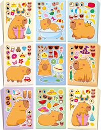 30 Unicorn Make-a-Face Sticker Sheets for Kids – Fun for Kids & Family - Capybara