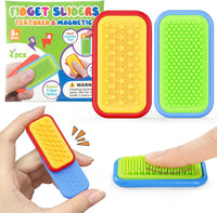 LADFAR magnetic sensory fidget toys, Prism Rise and Pulse Line silicone sliders