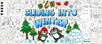 Dvbonike Jumbo Mandala Coloring Poster Giant Flower DIY Drawing Paper - Winter (including mini-games)