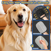 SmartTrends black pet hair removal glove, 2 pack with five-finger grip, reusable - view 2