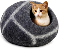 Woolygon Felt Cat Cave Bed, Merino Wool, Handcrafted – Essentials for Cats - Hide & Seek