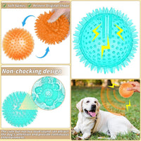 36 Pcs 2.5 in Squeaky Dog Toy Balls Spiky Dog Balls Chew Toy - 3.5in / Standard – 18 Pcs - image 4