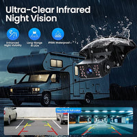 RV Backup Camera, Vehicle Backup Camera with AI Detection, 1080P Backup Cameras, 7'' Waterproof Wireless Backup Camera with DVR Recording & Night Vision for Car, Van, SUV, Truck, Trailer