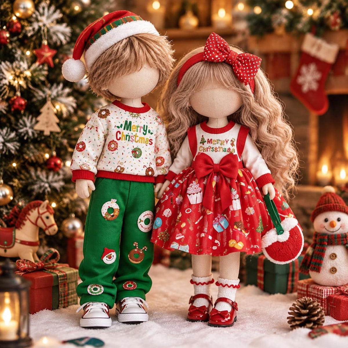 Kajaia 8 Pcs 18 Inch Doll Swimsuits Clothes and Accessories – Fun for Kids & Family - Red Green / Donut - image 2