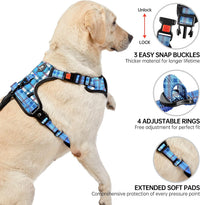 NESTROAD Dog Harness for Medium Sized Dog - Checkered Blue / X-Large - image 4