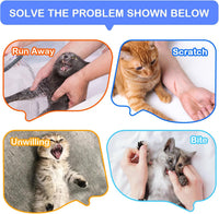 Cinf light blue mesh cat bathing bag with zippers, adjustable buckle and muzzle - view 4