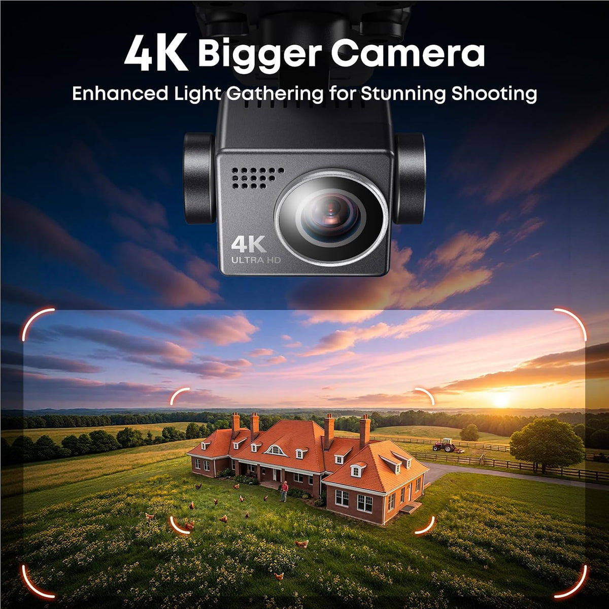Bwine F7GIM 4K Video 6K Photo Drones with Camera for Adults 3-Axis - Dark Gray - image 2