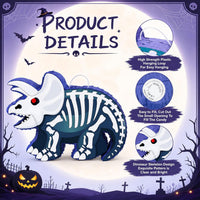 Aoriher Halloween skull piñata with bat stick, blindfold and square confetti - view 22