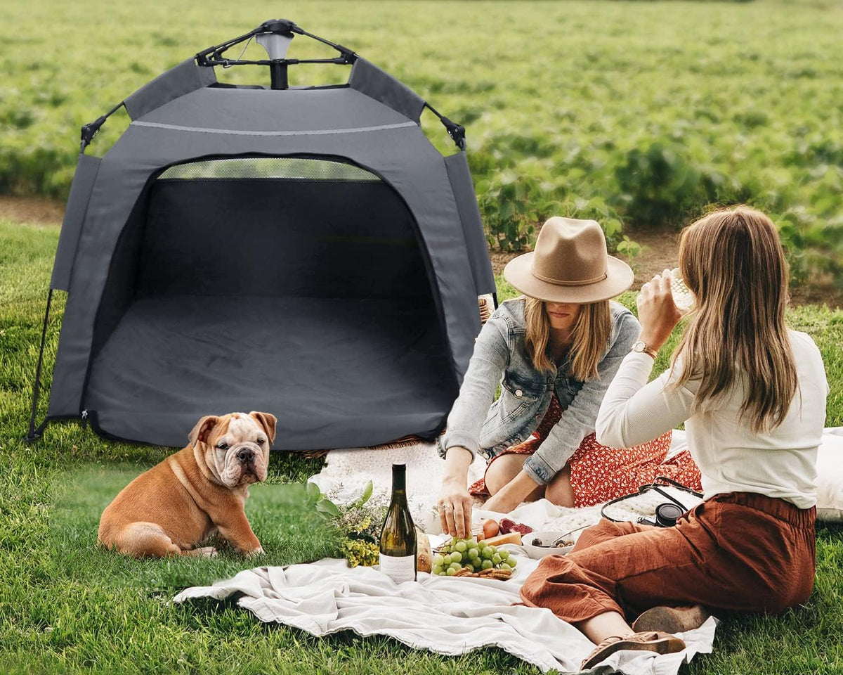 Pop Up Dog Tents, Plusvivo Foldable Cool Mesh Camping Tent - image 4