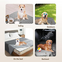 gogobunny 100% Double Sided Waterproof Dog Blanket Soft Pet Bed Cover Reversible Protect Furniture Couch Sofa Car for Puppy Cat Kids (Dark Grey/Light Grey, 30x80 Inch (Pack of 1))