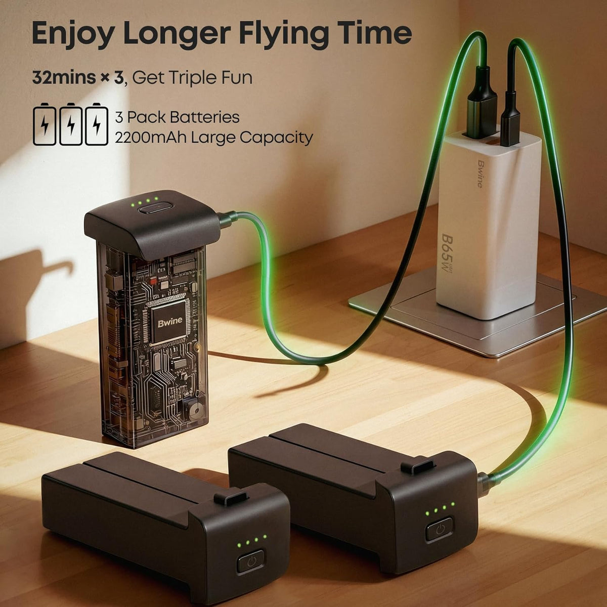 Bwine F7MINI 8K Photo 5.5" 1080P RC Screen Drones with Camera - Dark gray with orange - image 4
