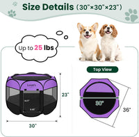 Love's cabin Pet Puppy Dog Playpen - Purple / 30.0"L x 30.0"W x 23.0"H - image 2